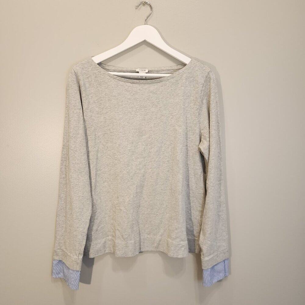 J Crew Top Layered Look Casual Style Transitional Fashion - Size L